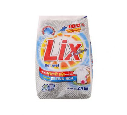 Bột giặt hương hoa Extra LIX  túi 2,4 kg Thùng 4 túi